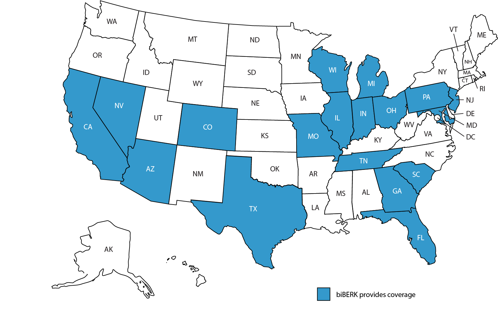 Insurance Coverage By State From Biberk Biberk A Berkshire Hathaway Company