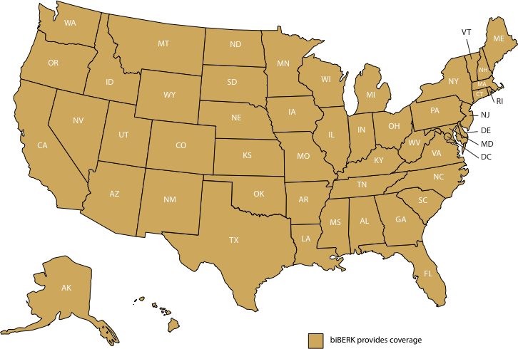 Insurance Coverage By State From Biberk Biberk A Berkshire Hathaway Company